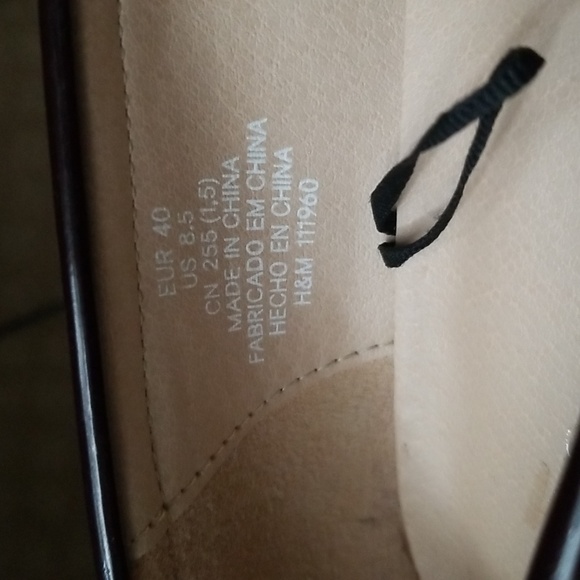 Womens H&M Burgundy loafers size 8.5 - Picture 9 of 10